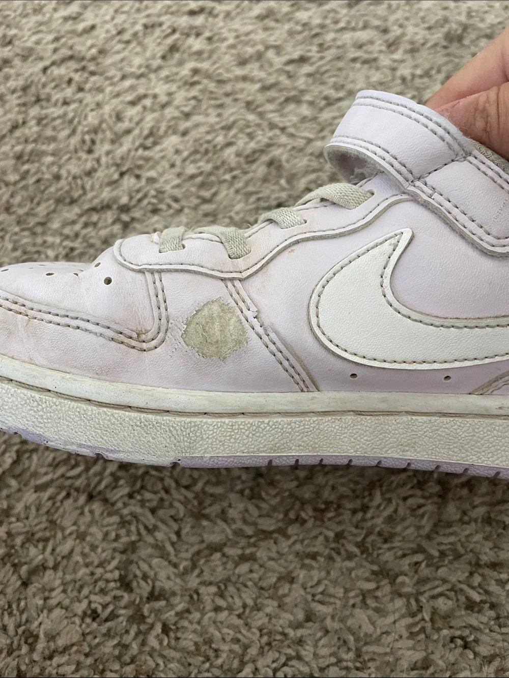 Nike Kids Velcro Sneakers with White Swoosh